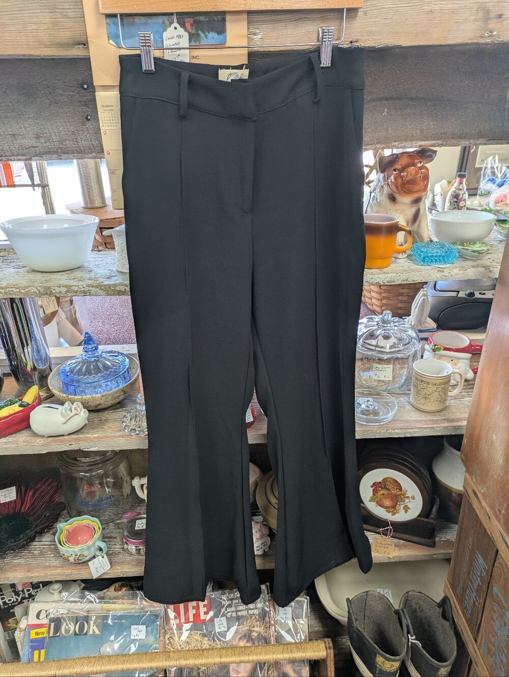 NWOT Black Wide Leg Flare Dress Pants